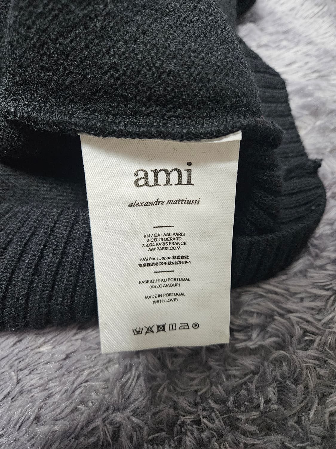 AMI 하트 로고 니트 블랙 m사이즈 상품이미지6