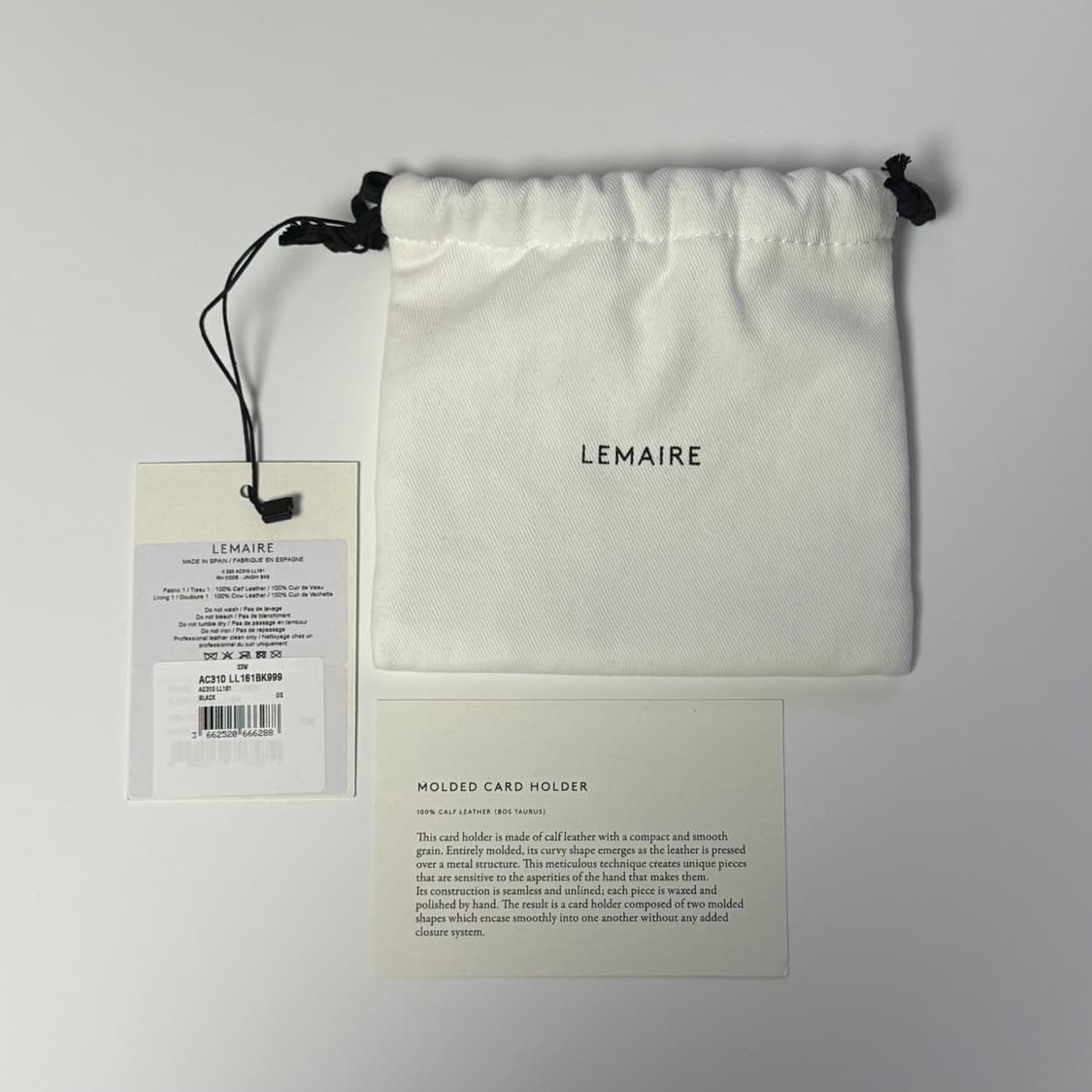 르메르 몰디드 카드홀더 카프 레더 블랙 상품이미지10