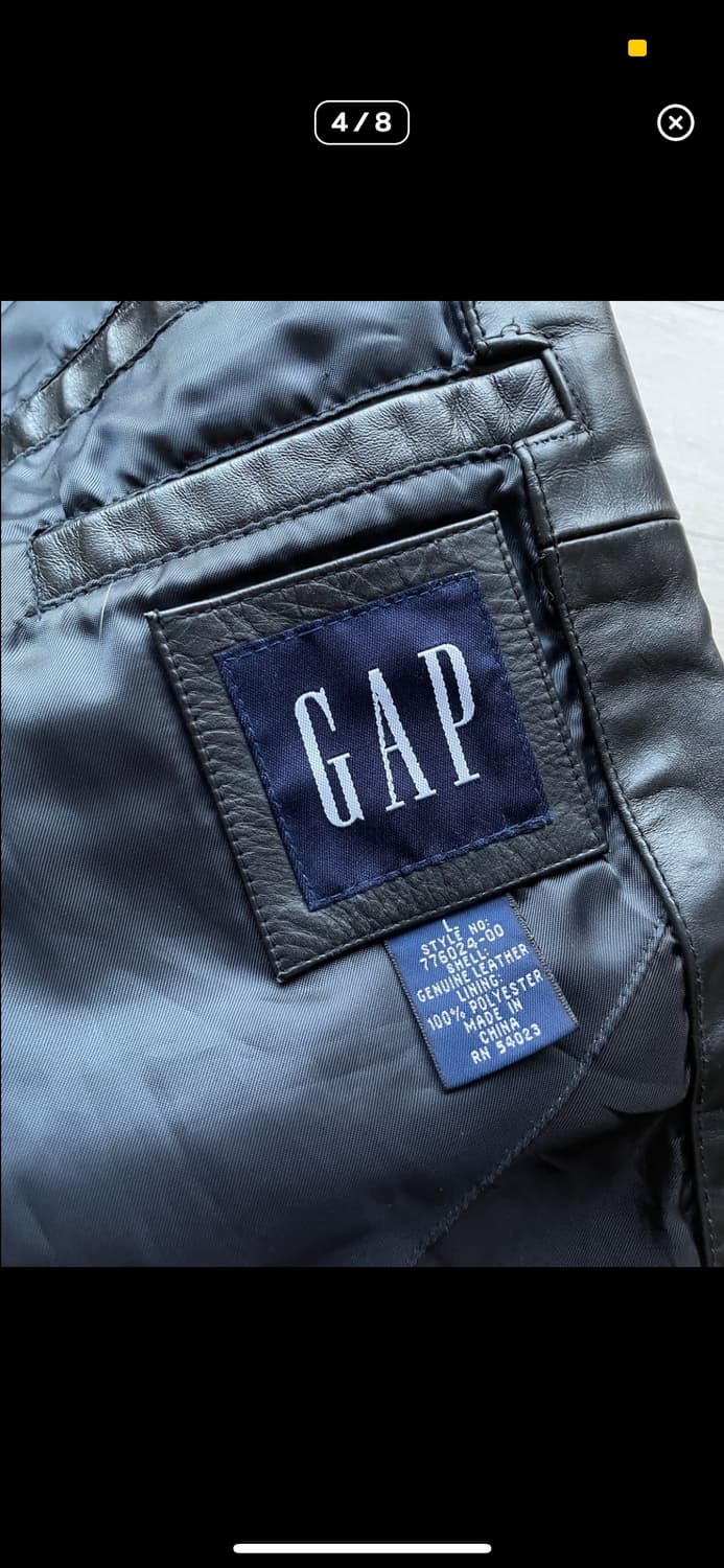 올드갭 레더 블레이저 라지 상품이미지5