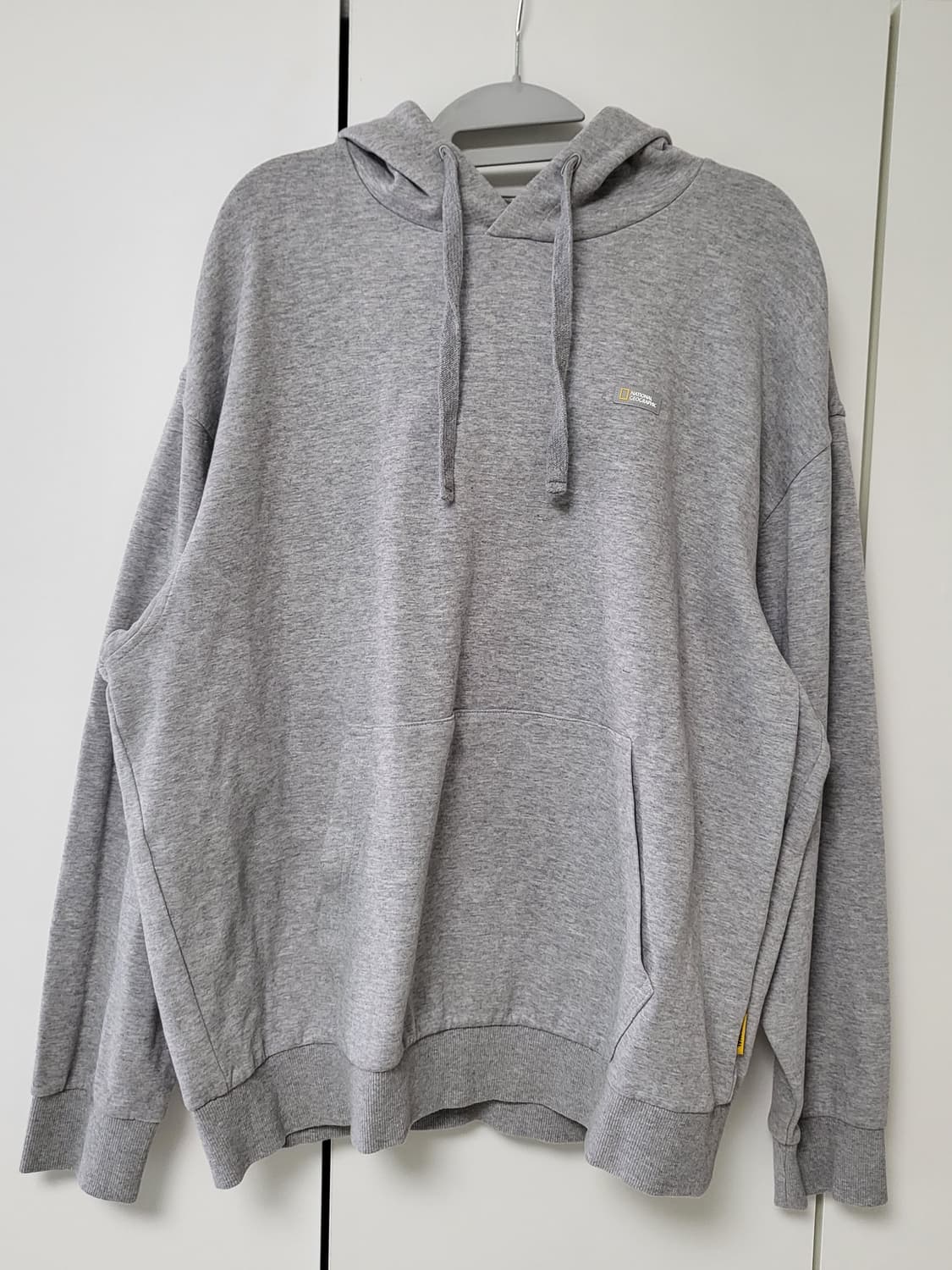 내셔널지오그래픽 폴하스 스몰로고 후드티 그레이 상품이미지2