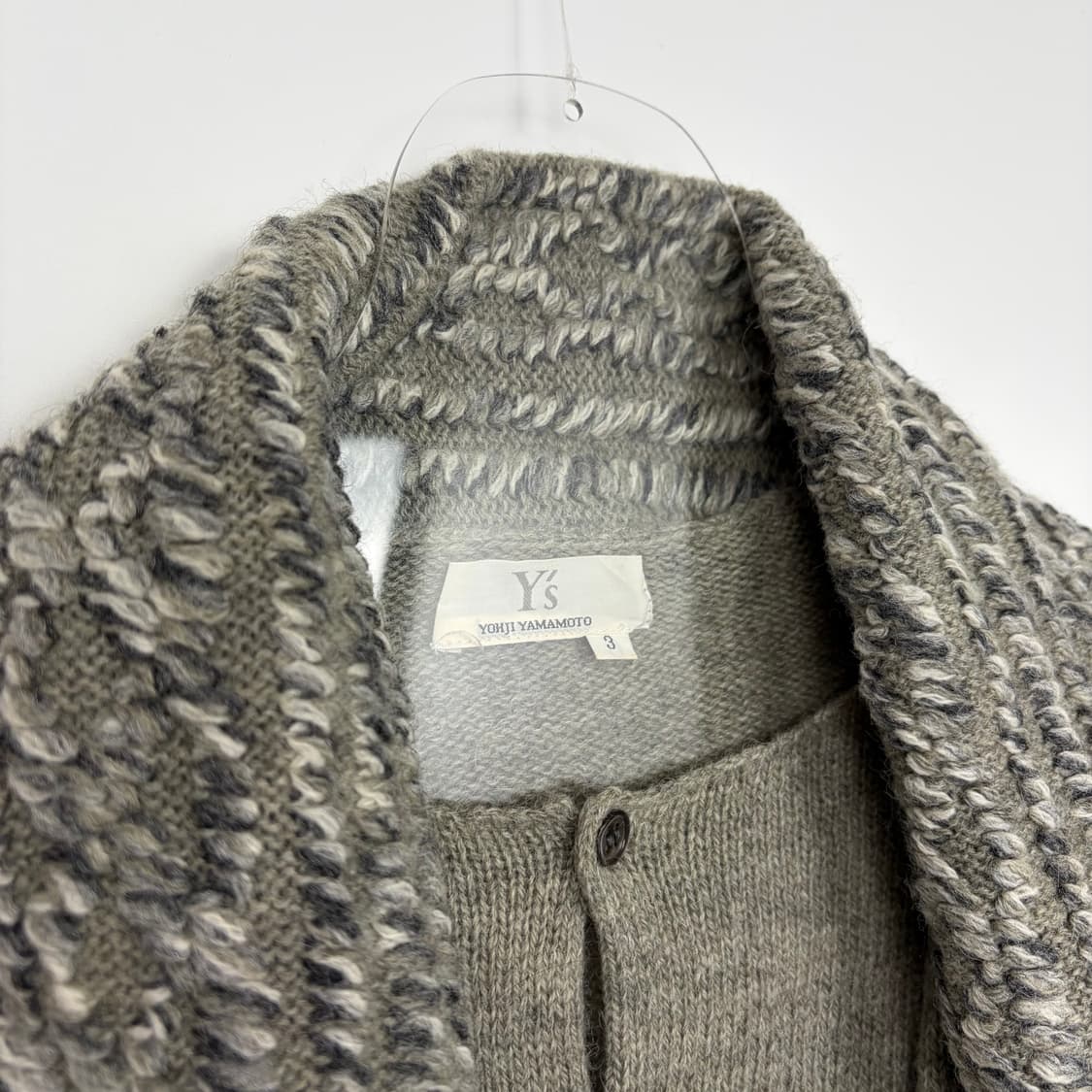 요지야마모토 패턴 니트 가디건 상품이미지3