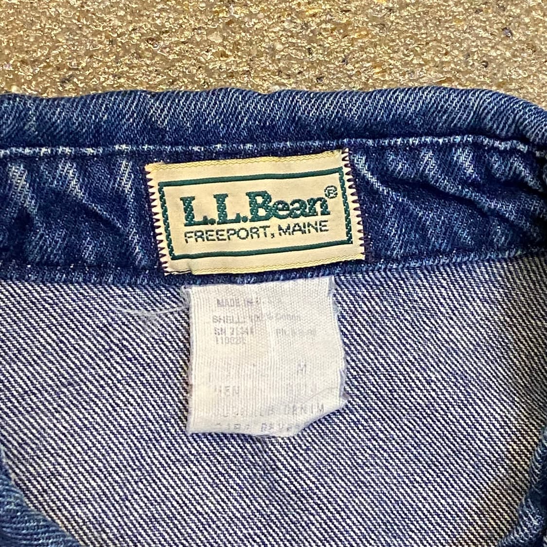 레어 90s Made in USA 빈티지 엘엘빈 데님 스윙자켓 스윙탑 상품이미지4