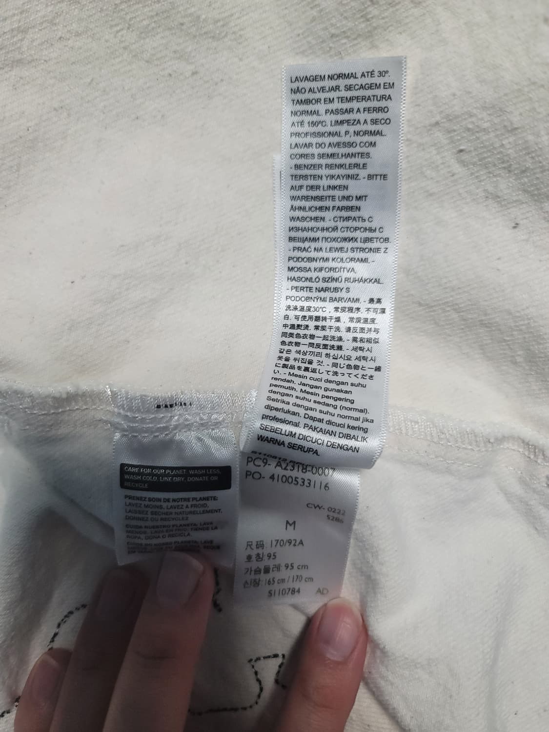 스투시 x 아워레가시 x 데님 티어스 TTL 데님 자켓 화이트 M 상품이미지2