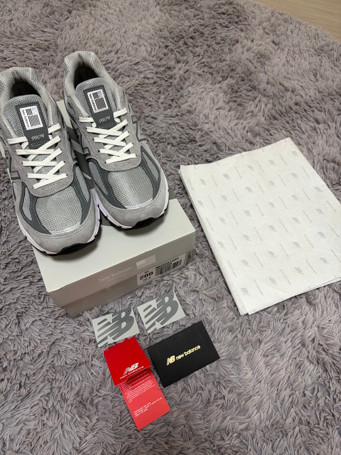 뉴발란스990v4 그레이 260사이즈 새상품 상품이미지1
