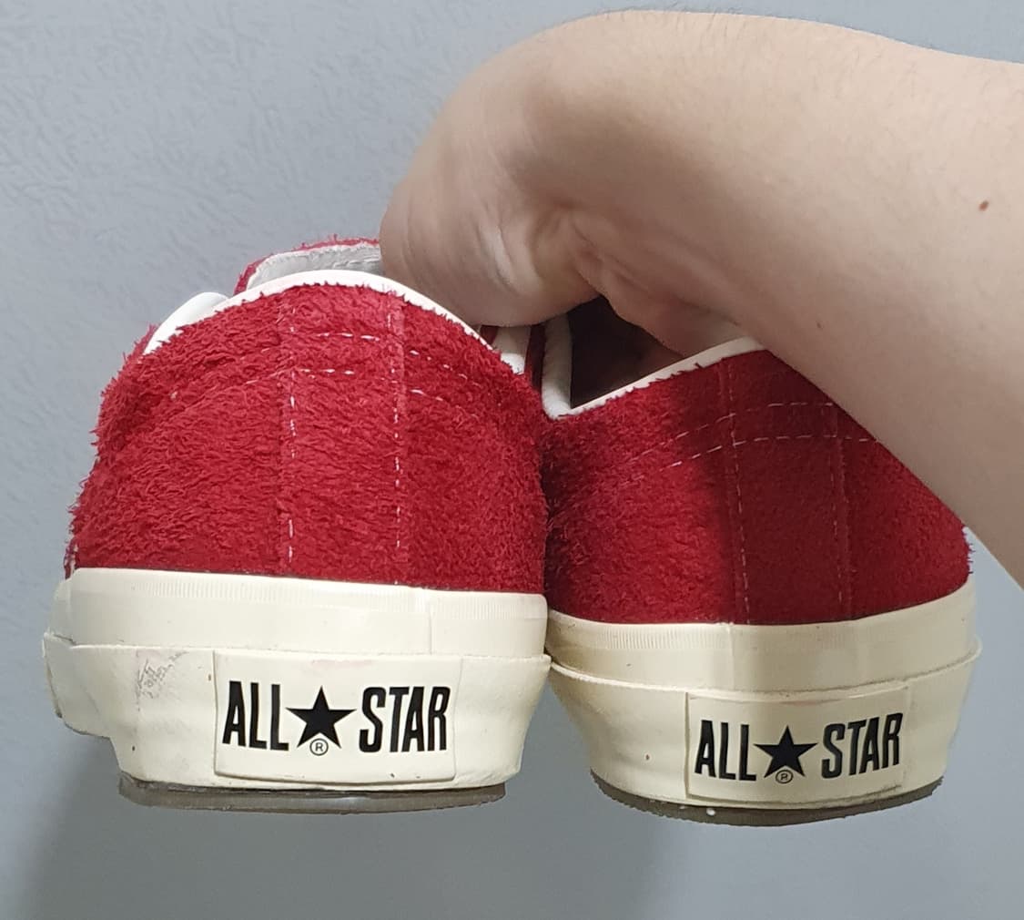 컨버스 재팬 Star & Bars 레드 스웨이드 265 상품이미지6