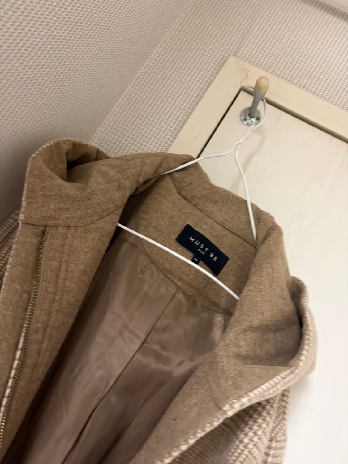 MUST BE) 체크 후드 롱 코트 77 상품이미지2