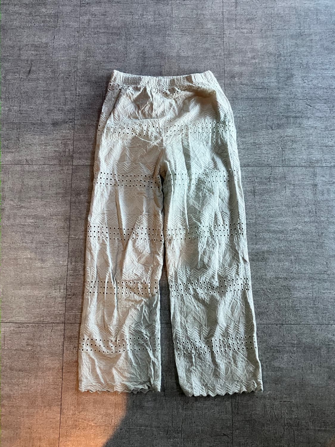 일본빈티지 Reca 하구미모리걸 달천깔페어리 레이어드 크로셰팬츠 상품이미지1