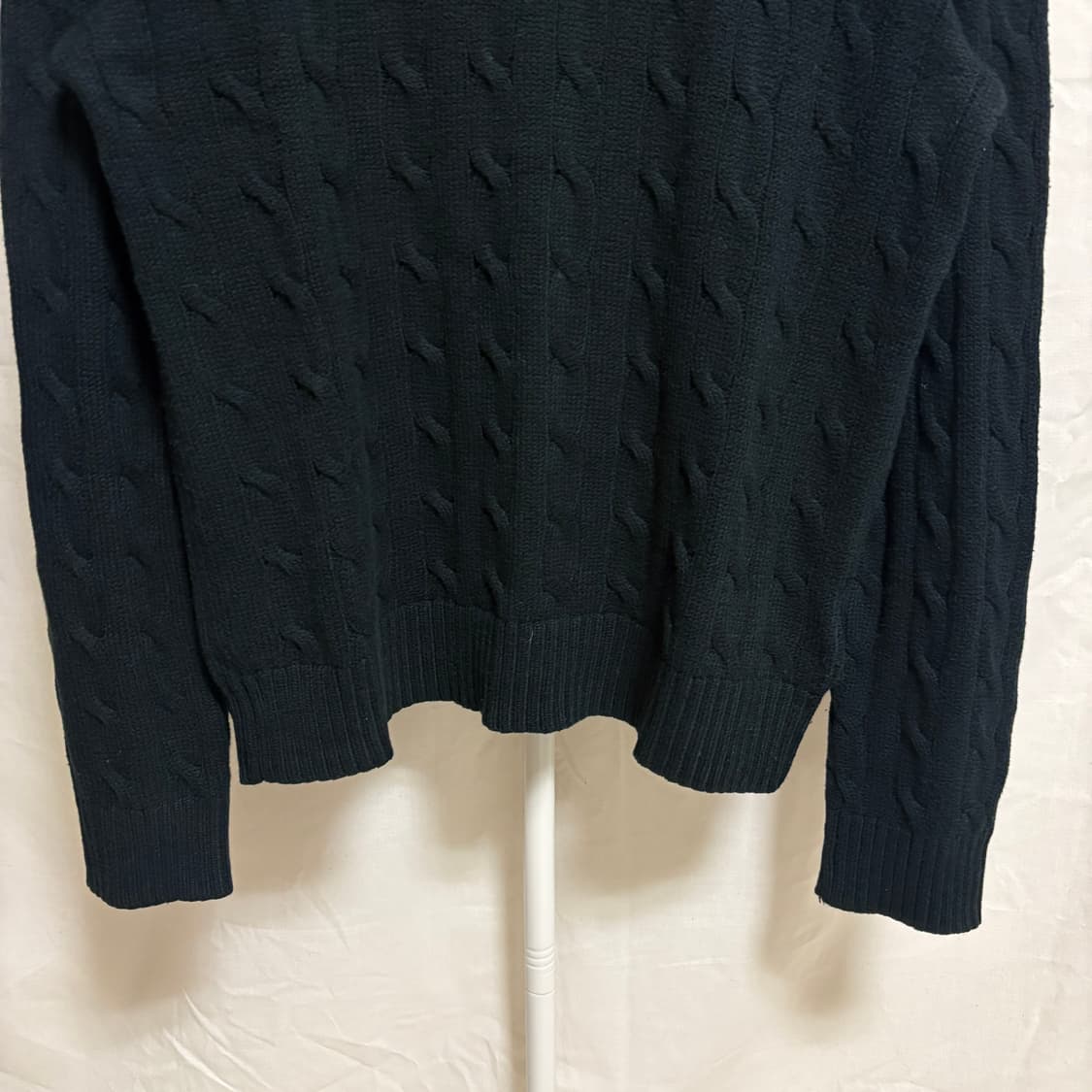 폴로 랄프로렌 코튼 케이블 니트 / 블랙, M 상품이미지3