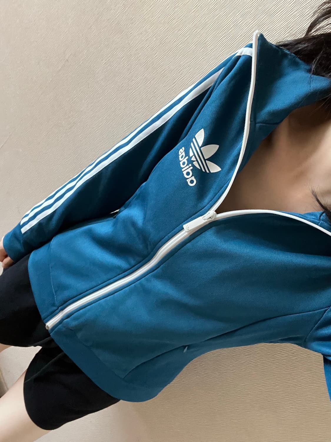 아디다스 딱붙 져지 플라워 유로파 트랙탑 사파이어블루 90 상품이미지1