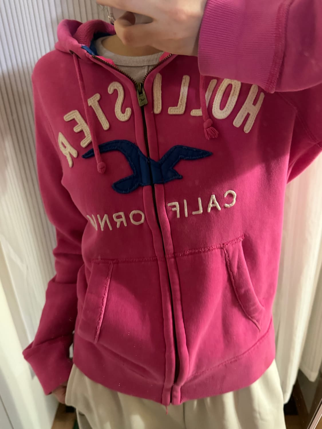 홀리스터 핑크 후드집업 s 상품이미지1