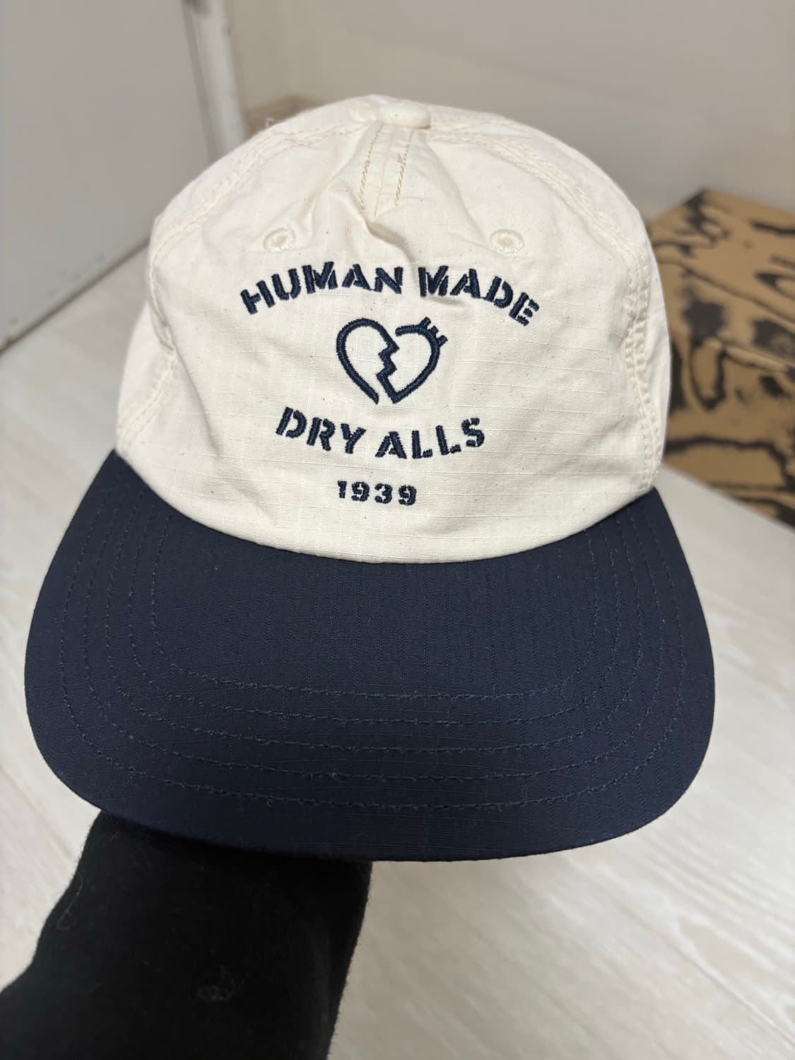 휴먼메이드 5-패널 립스탑 캡 화이트 상품이미지1