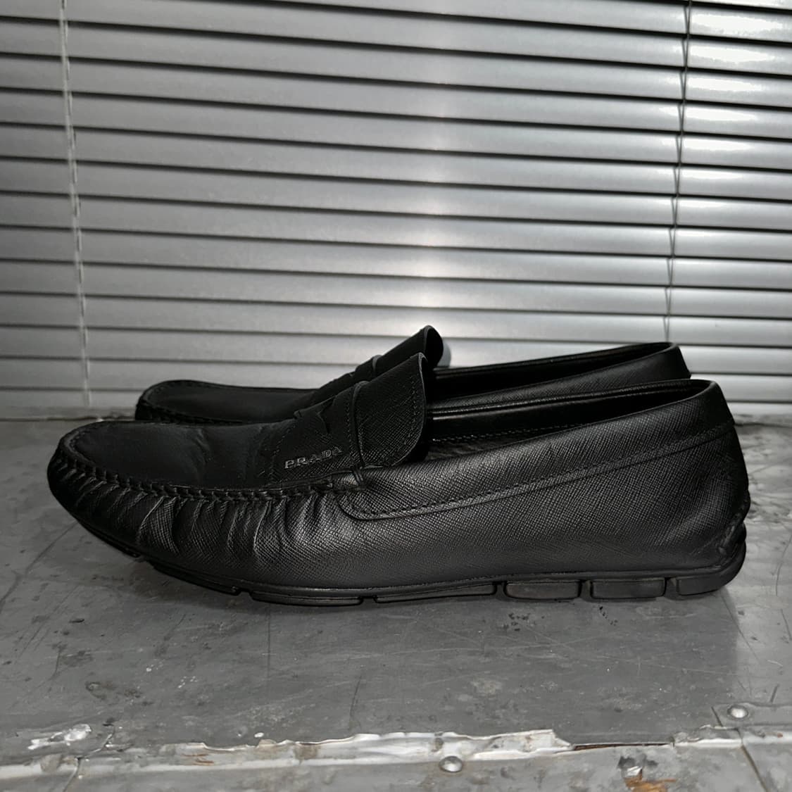 00s 프라다 가죽 드라이빙 로퍼 상품이미지3