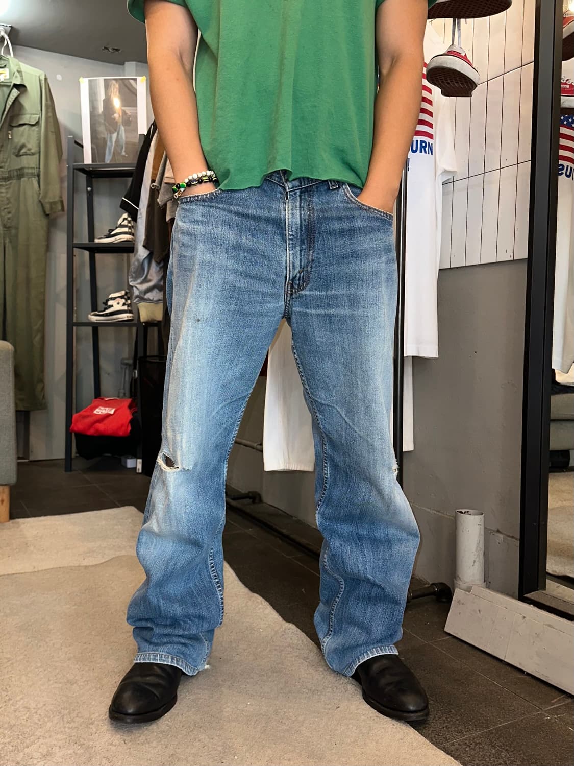 00‘s Levi’s 503 washed distressed denim  상품이미지2