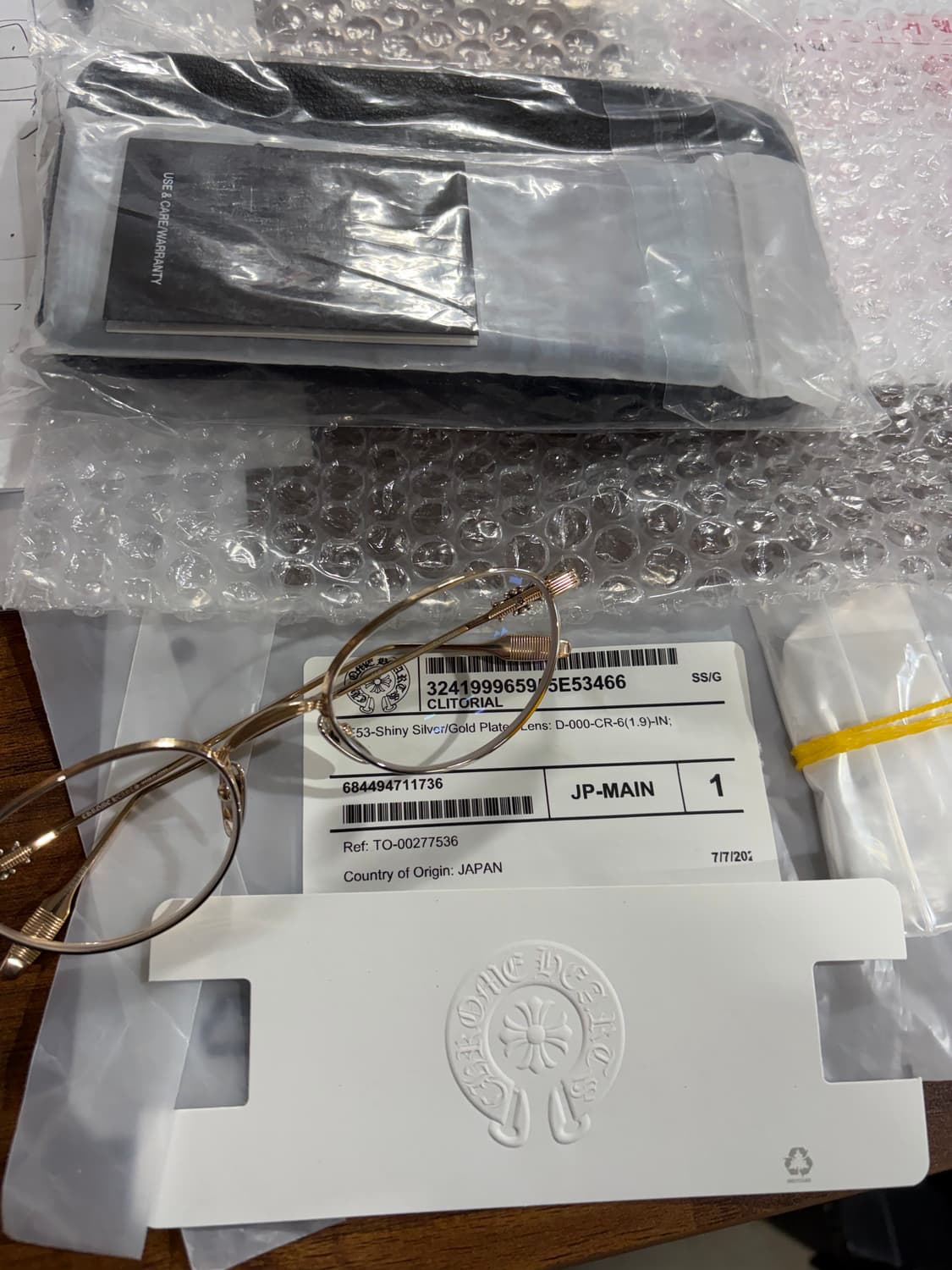 크롬하츠 안경 클리토리얼 판매합니다 상품이미지2