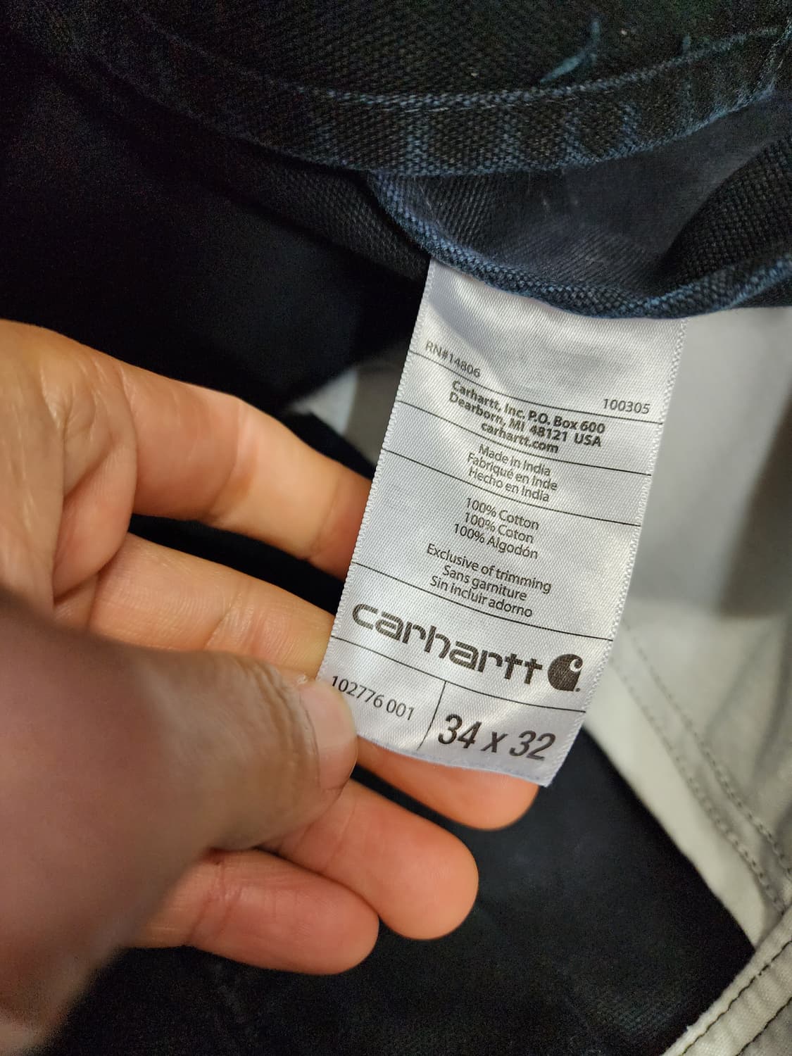 칼하트 블랙 오버롤  34 사이즈  상품이미지2