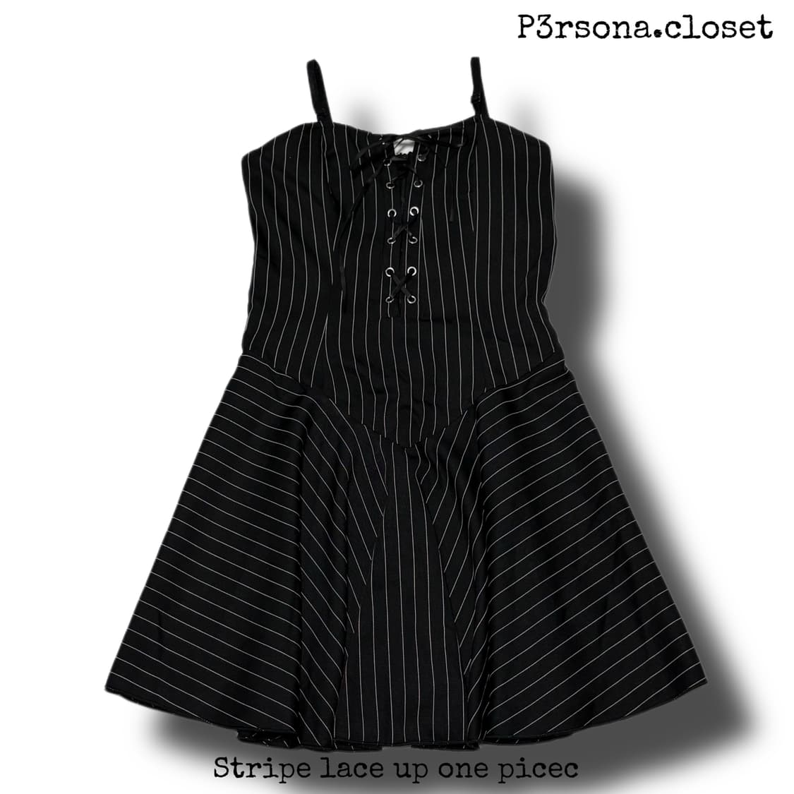 Stripe lace up one picec 상품이미지2