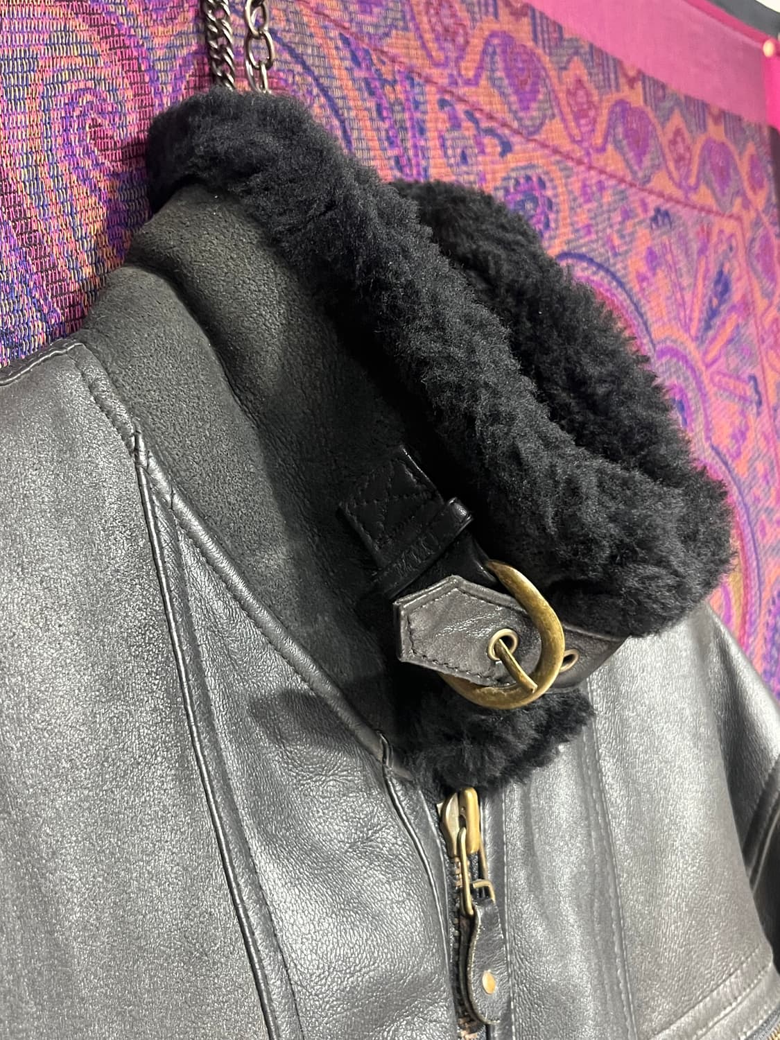 블랙 b-3 무스탕 시어링 양가죽자켓 상품이미지4