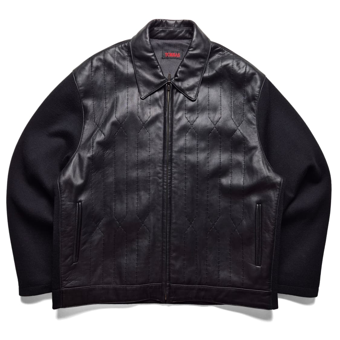 [L] 토라스 리얼레더 니티드 자켓 상품이미지2