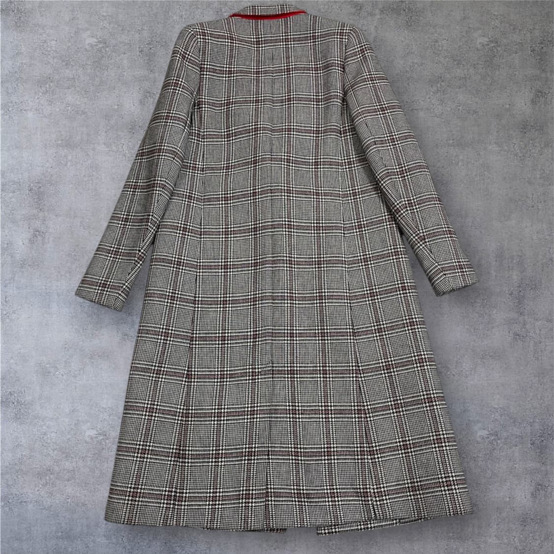  폴스미스 Paul Smith 클래식 더블 브레스티드 체크 롱 코트 38 상품이미지7