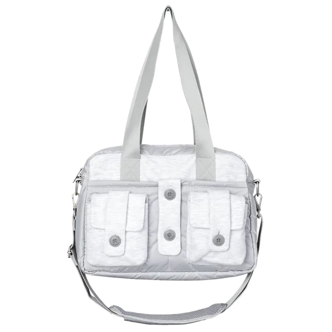 파히섬(구 텐스 댄스) 버튼 포켓 백 크로스백 화이트 그레이 상품이미지1