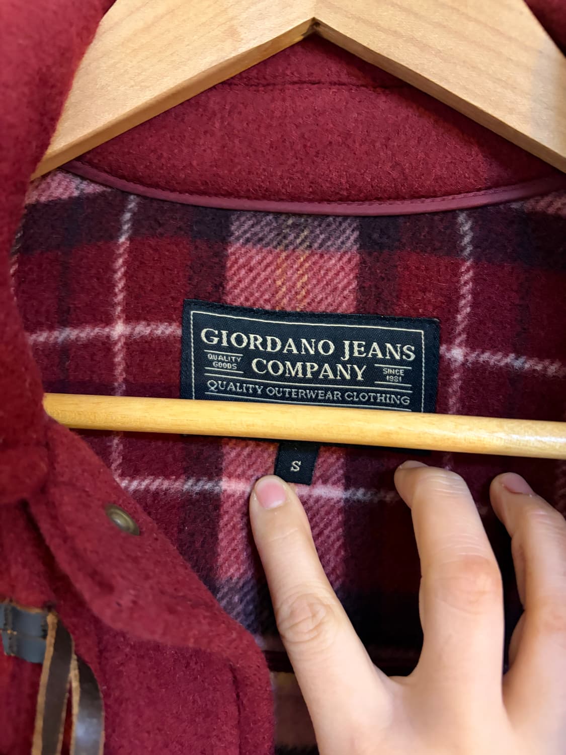 빈티지 모리걸 버건디 미디 울 떡볶이코트 상품이미지2