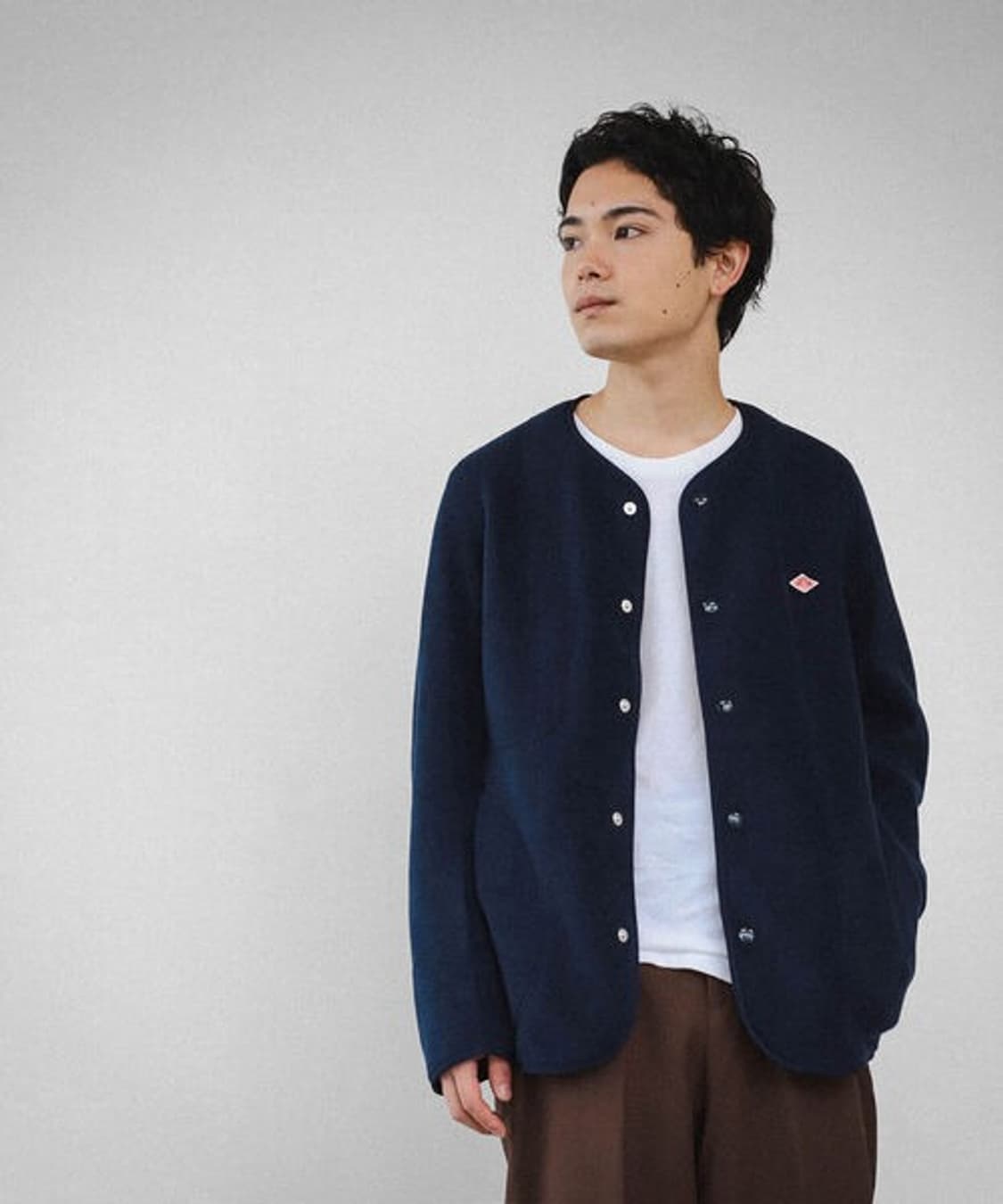 DANTON × BEAMS Fleece Collarless Jacket 상품이미지4