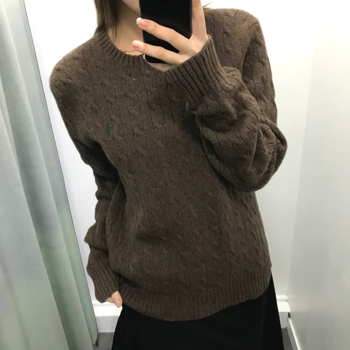 폴로 브라운 앙고라울 니트 상품이미지2