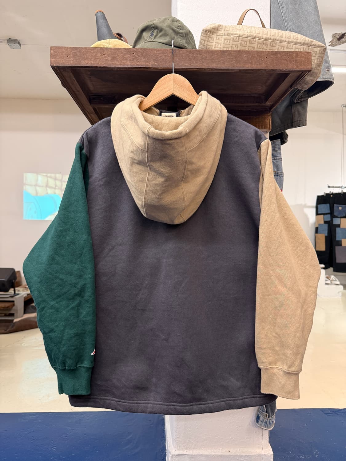 Camplay 컬러블록 히피 후드 자켓 상품이미지7