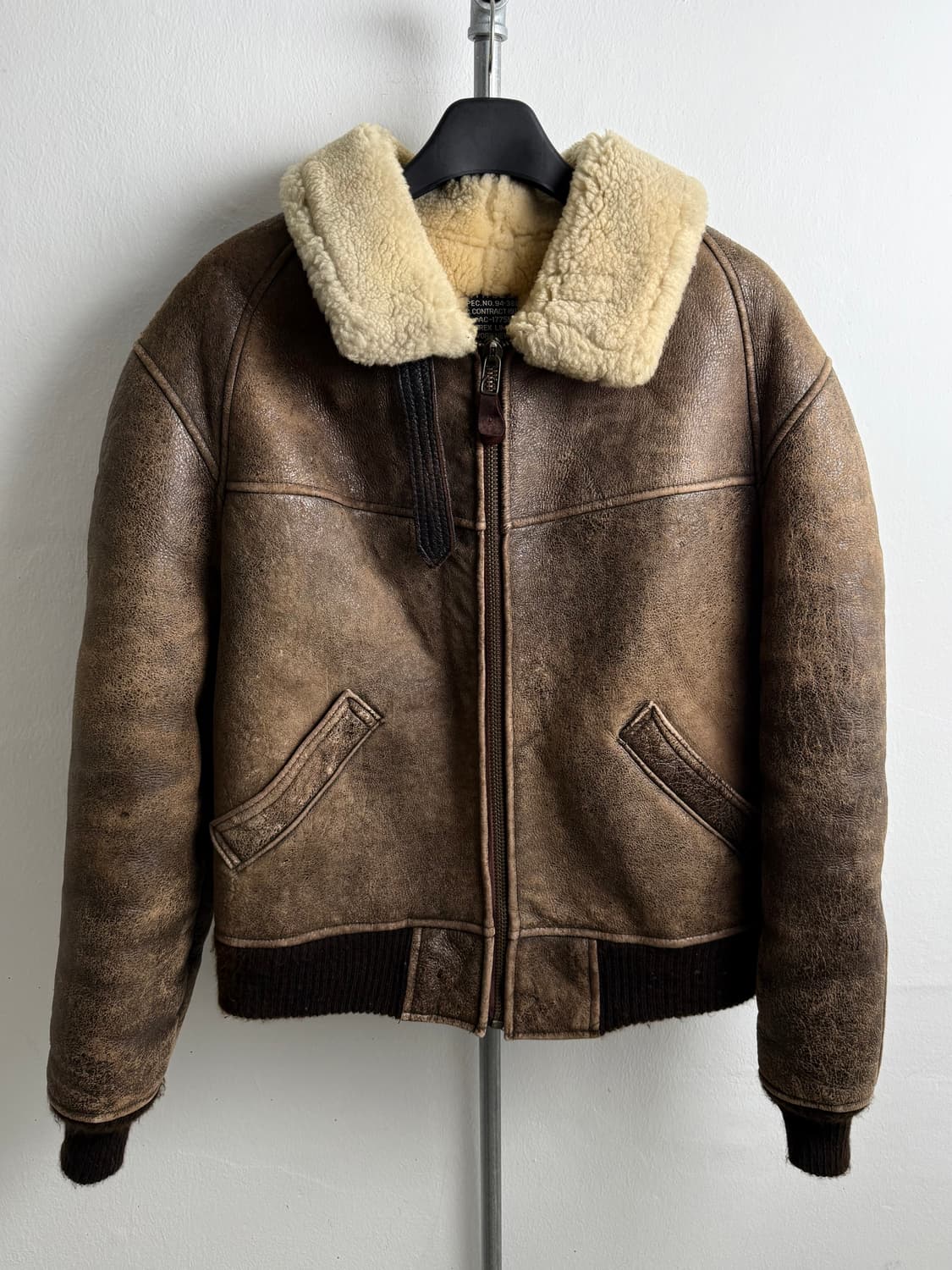 90S AVIREX SHEEPSKIN B-6 LEATHER JACKET 상품이미지2