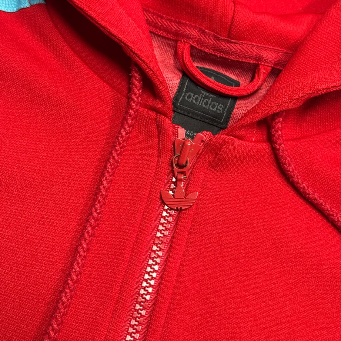 아디다스 레드 소라 배색 져지 후드집업 100 상품이미지4