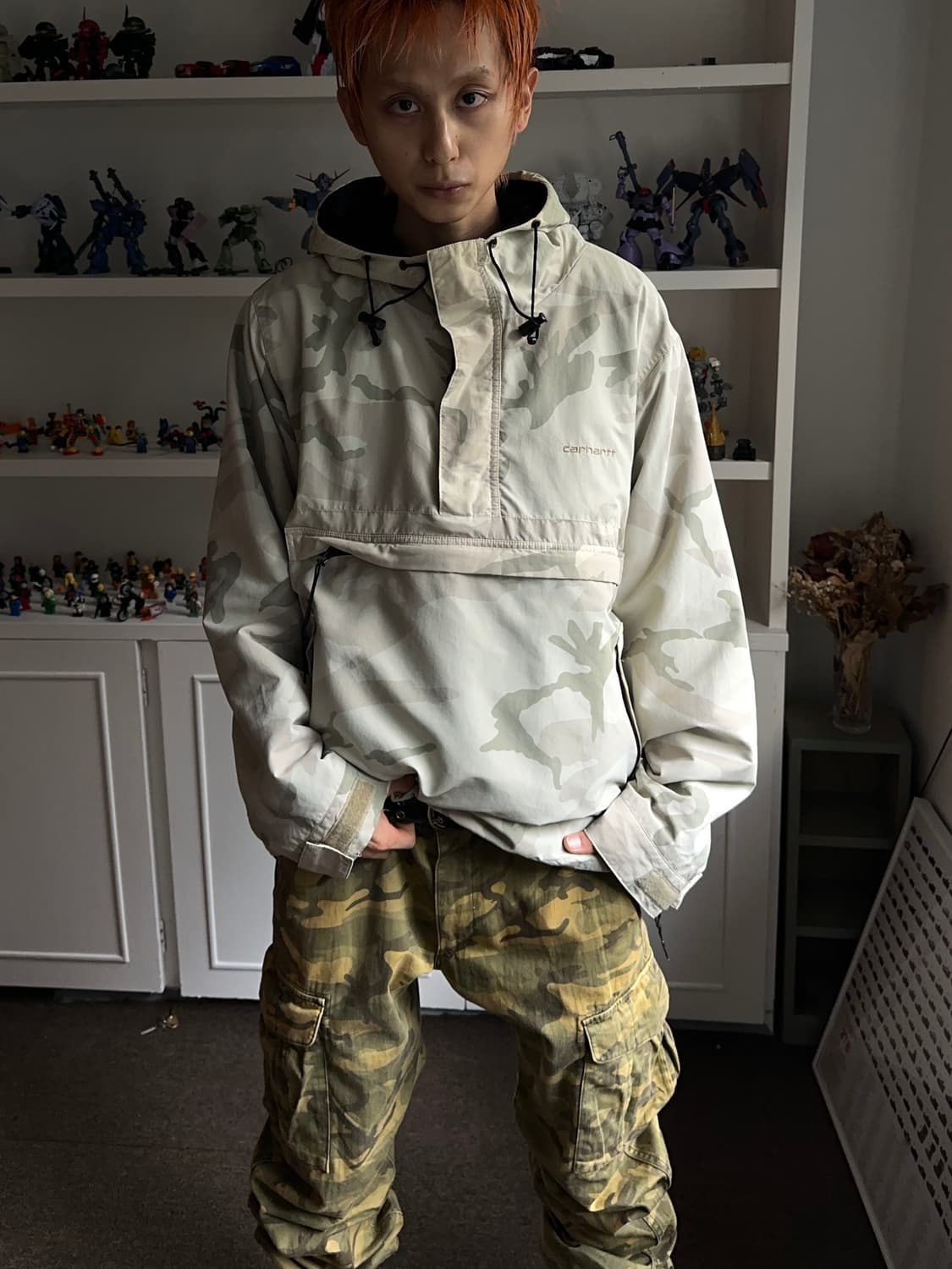 Carhartt WIP 화이트 카모플라쥬 아노락 상품이미지3