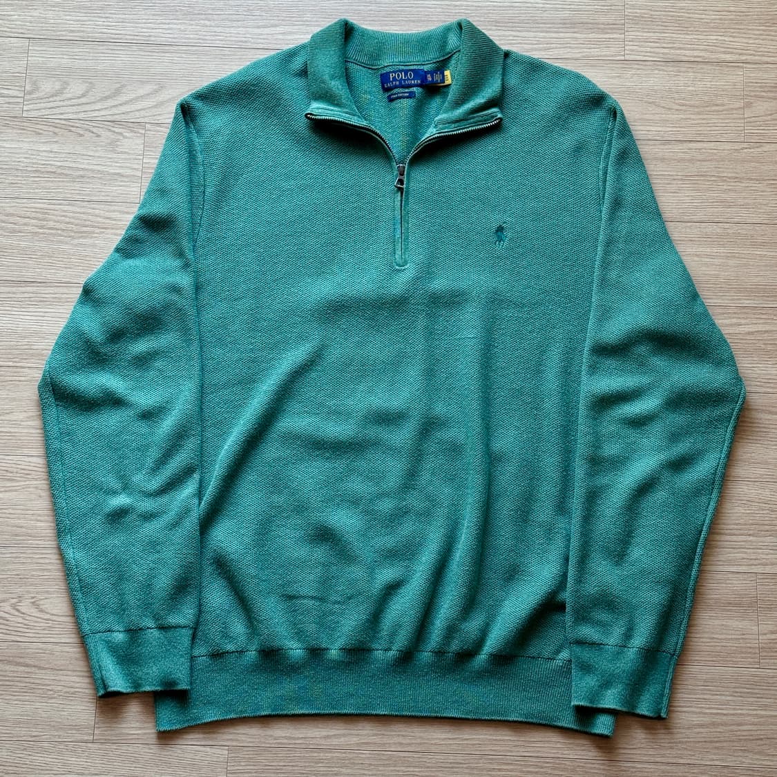 폴로 랄프로렌 피마코튼 쿼터집업 그린 XL 상품이미지1