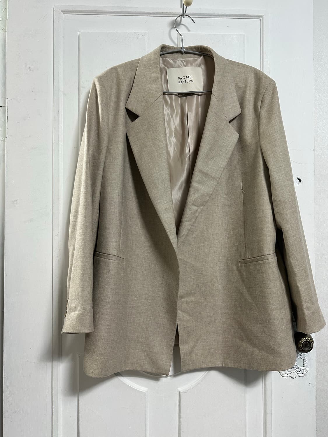 파사트패턴 오버핏 멜란지 울 자켓 상품이미지1