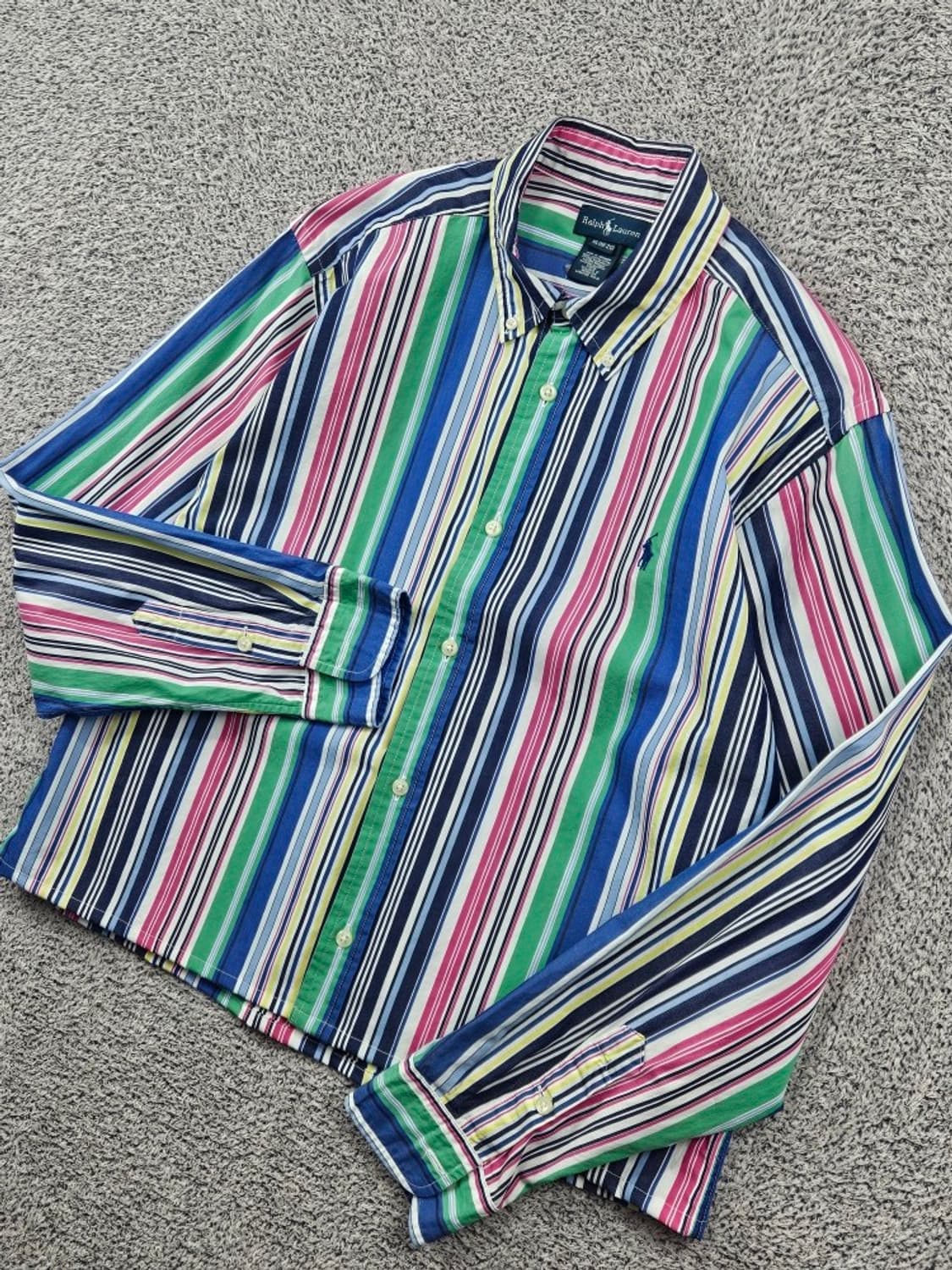 폴로랄프로렌 크롭 커스텀 멀티 스트라이프 셔츠 ( XL ) / 11666 상품이미지6