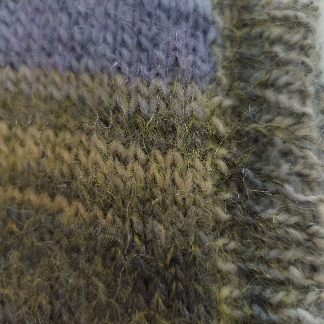 모헤어 멀티컬러 그라데이션 브이넥 니트조끼 베스트 일본빈티지 상품이미지7