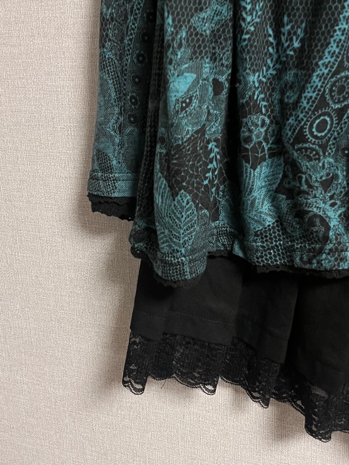 [오리엔탈 / 에스닉] set 그린 레이스 탑 & 밑단 레이스 스커트 상품이미지4