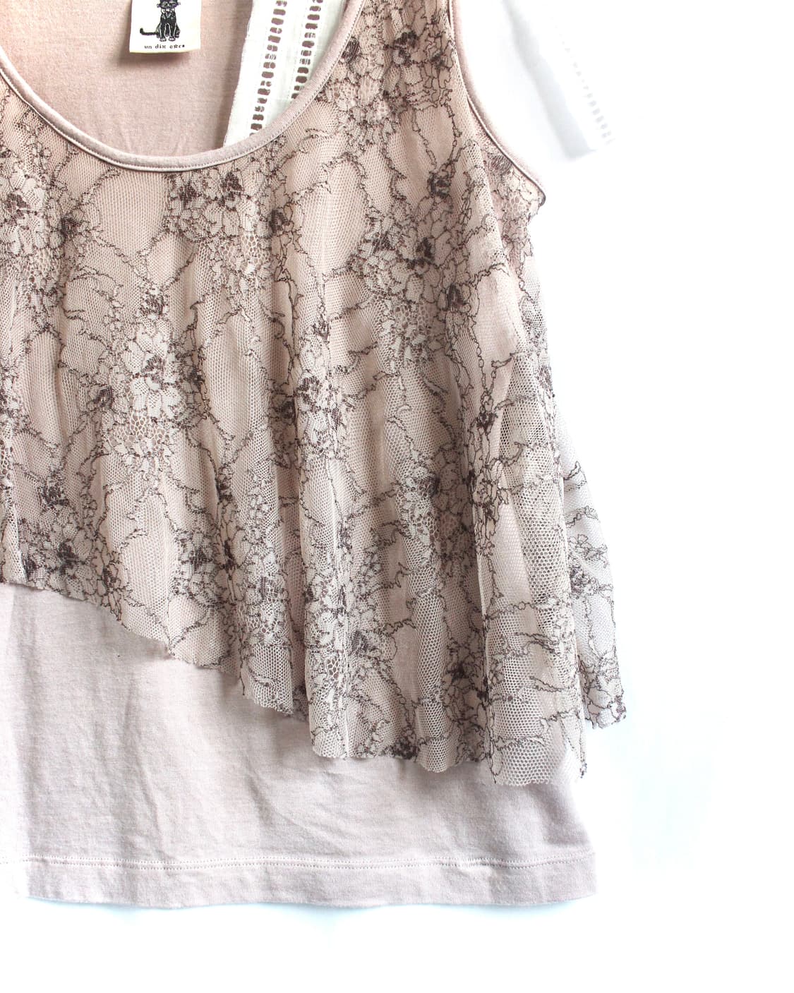 sheer organza layered Apricot camisole 상품이미지3