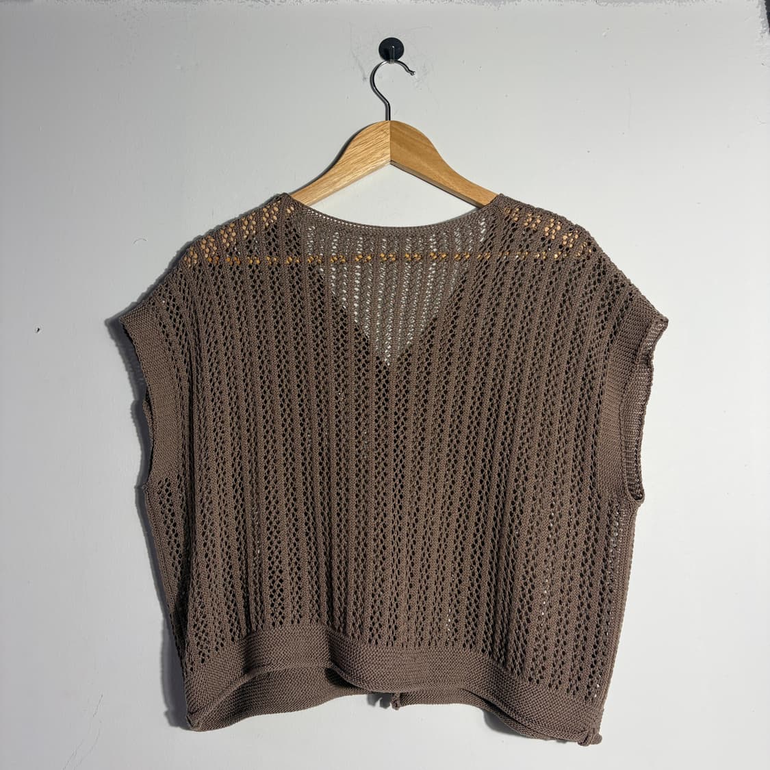 빈티지 모리걸 브라운 니트 조끼 (무료배송) 상품이미지2