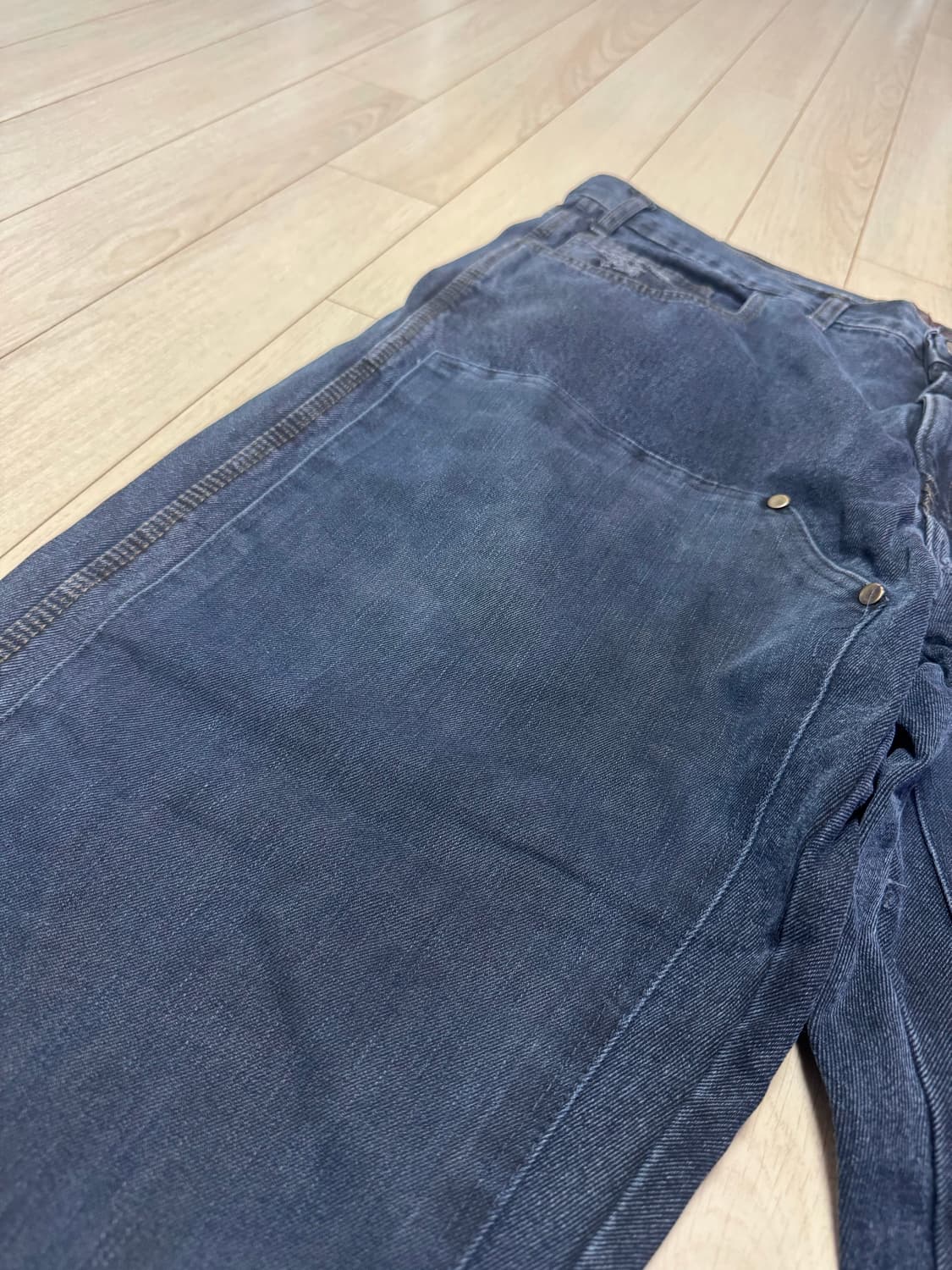 Berne 빈티지 흑청 더블니 팬츠  상품이미지2