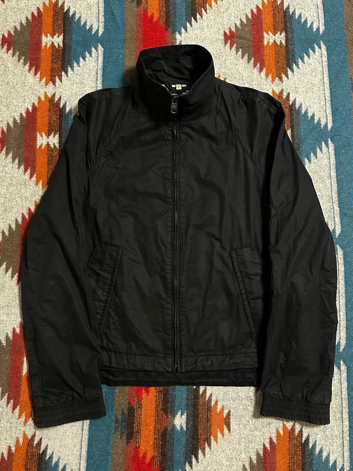 버버리 하이넥 미니멀 블루종 상품이미지1