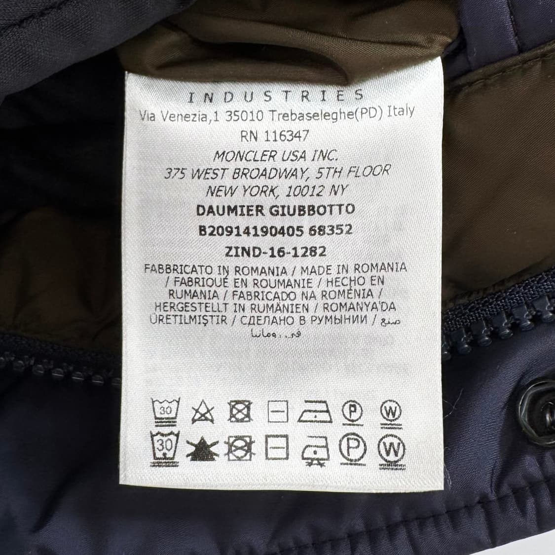 [2사이즈] 몽클레어 도미에 집업 점퍼 자켓 네이비 상품이미지9