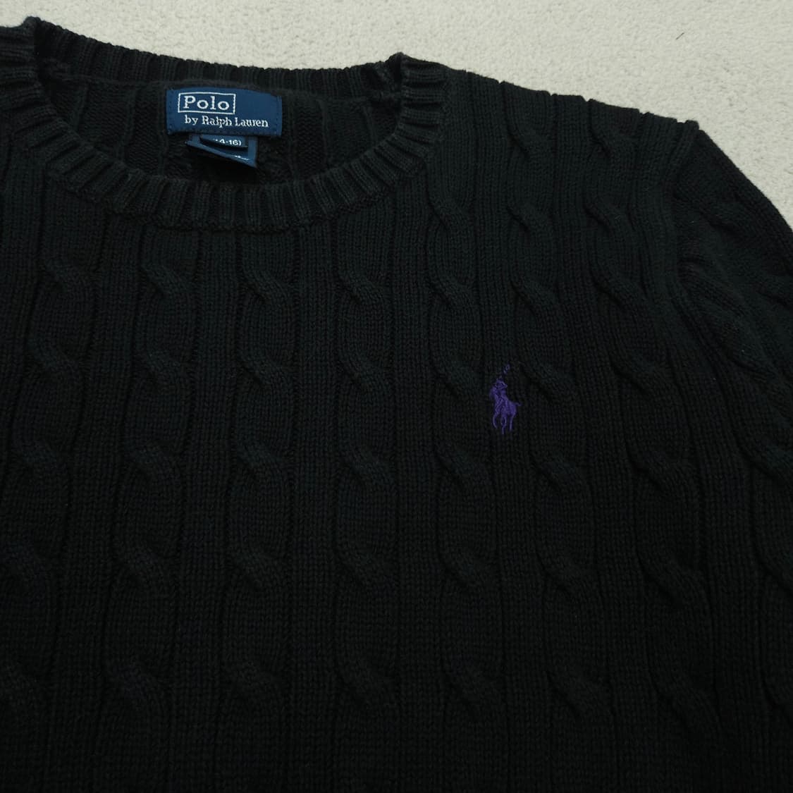 폴로 랄프 로렌 케이블 니트 L14-16 블랙 상품이미지3