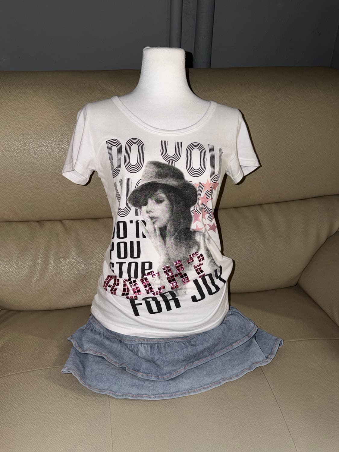 girl printing & lettering detail top 상품이미지1