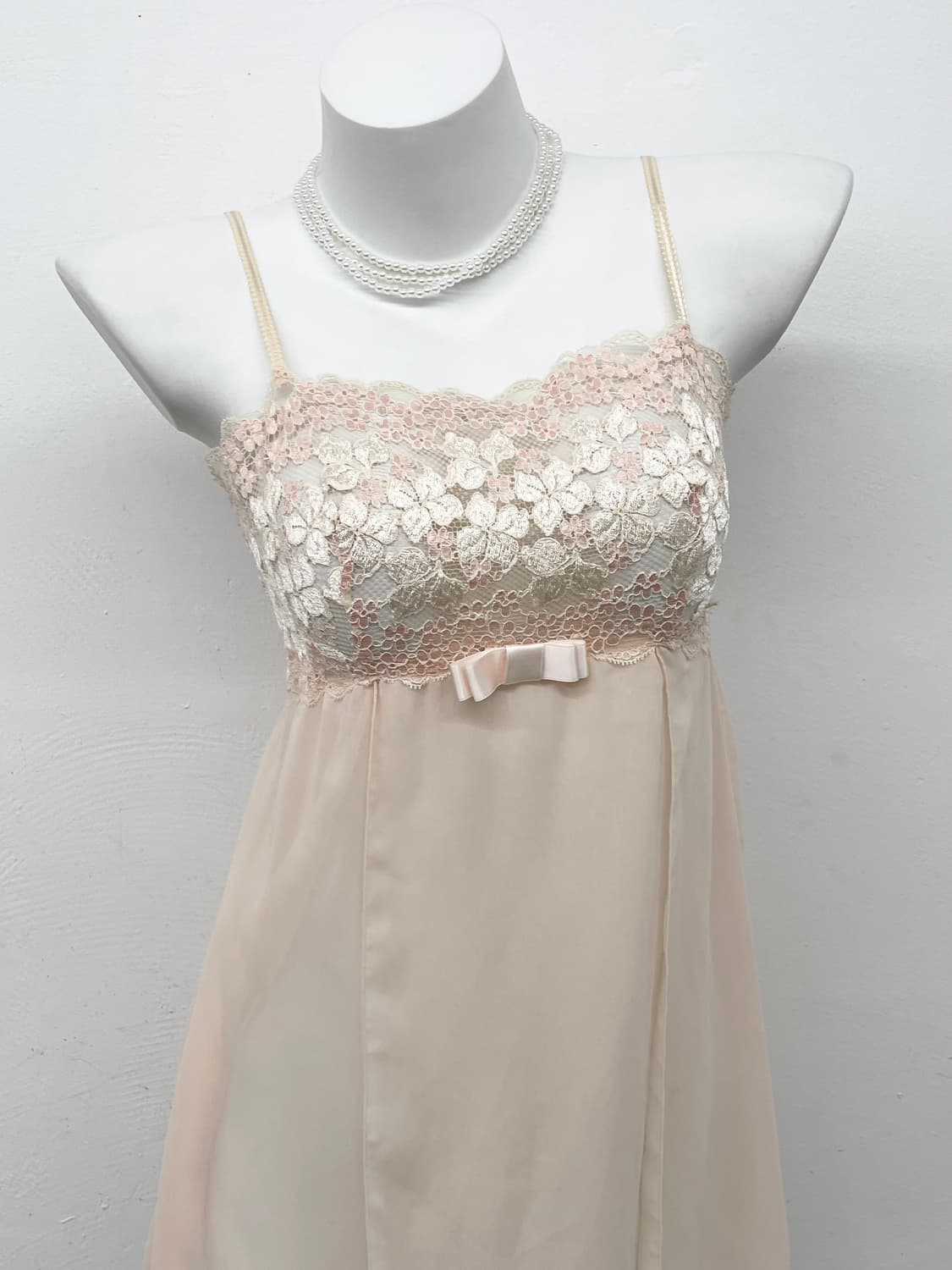 피치 시어 레이스 슬립 상품이미지2