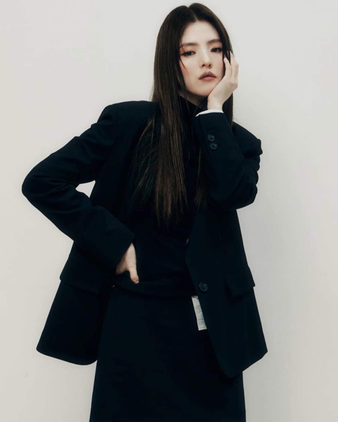 지오다노 오버핏 블레이저 블랙 상품이미지1