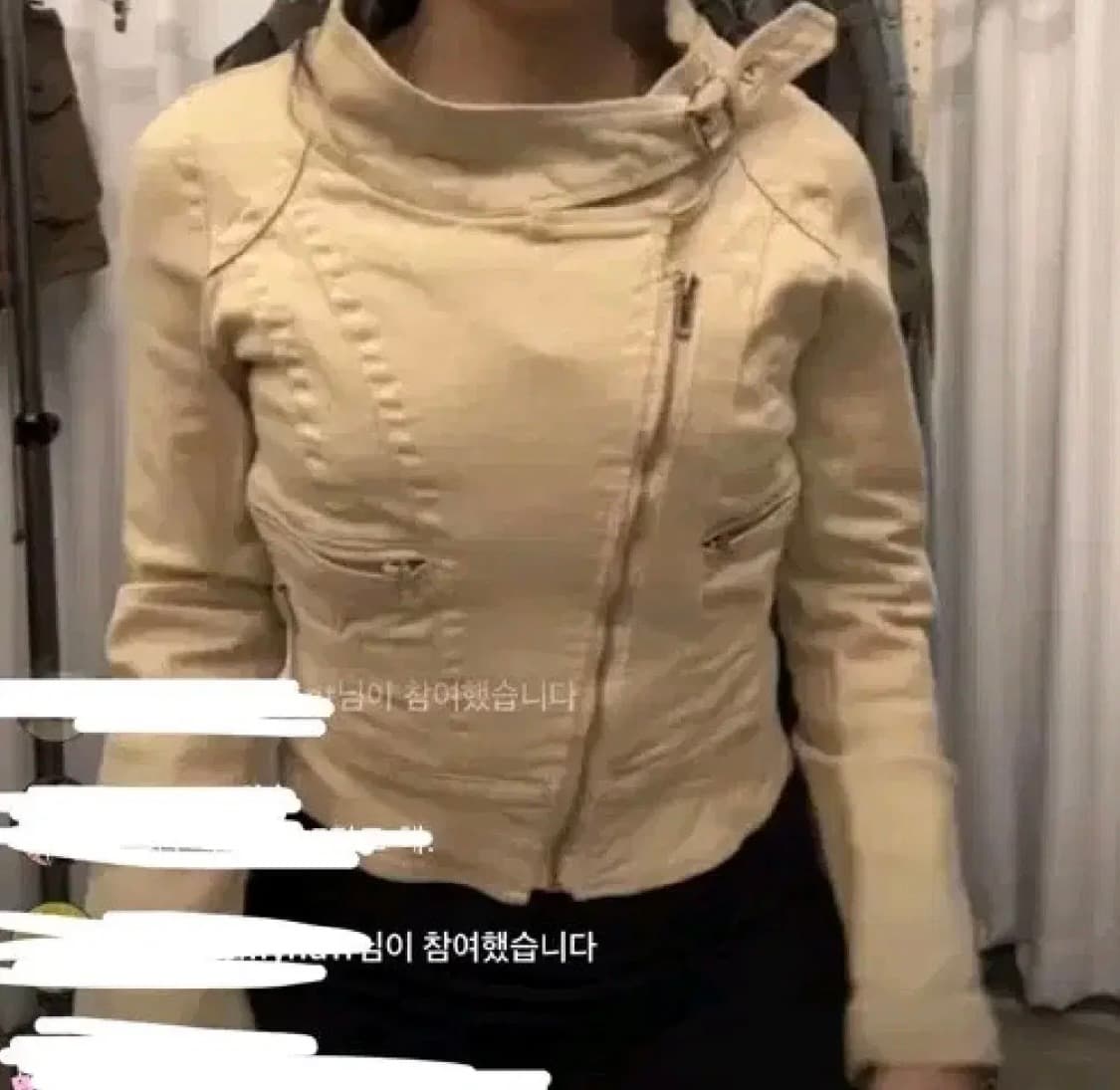 큐빈 베이지 라이더 자켓 상품이미지2