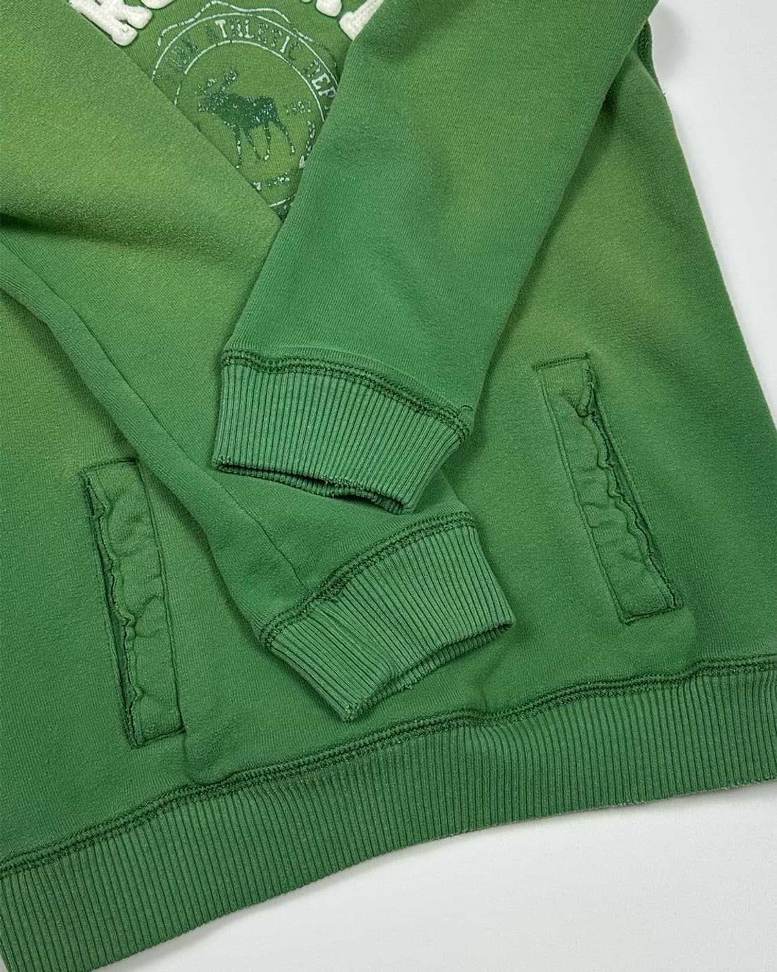 아베크롬비 기모 후드티 연두 상품이미지4