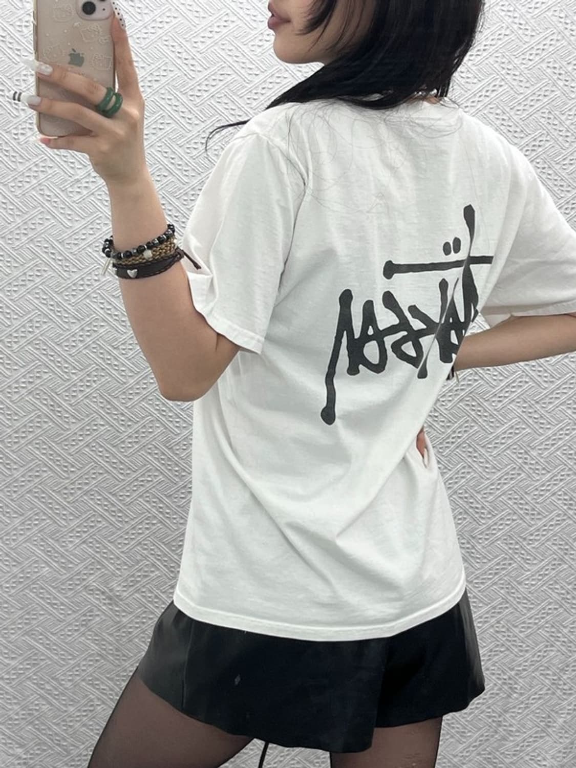 스투시 빈티지 피그먼트 다이드 화이트크림 반팔티 S C10995 상품이미지1