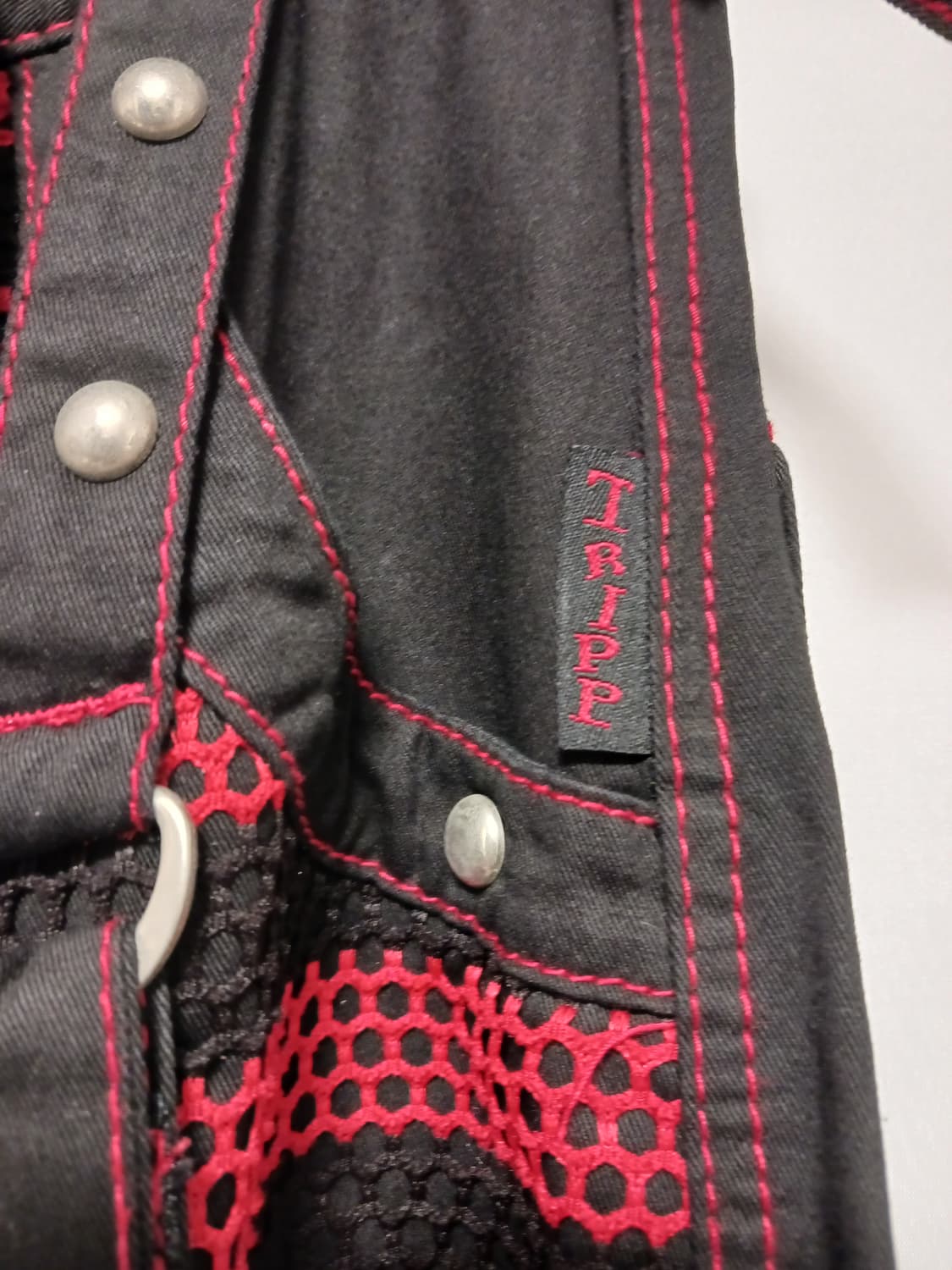 TRIPP NYC 스트라이프패턴 스트랩체인 와이드팬츠 상품이미지4