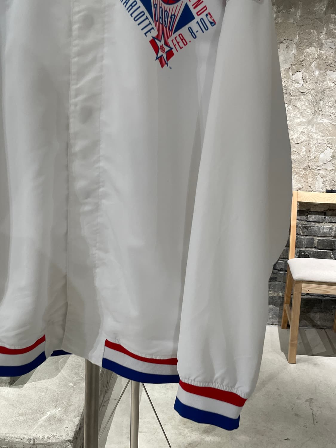 미첼 앤 네스 화이트 1991 NBA 올스타전 동부 풀 스냅 웜업 자켓 상품이미지6